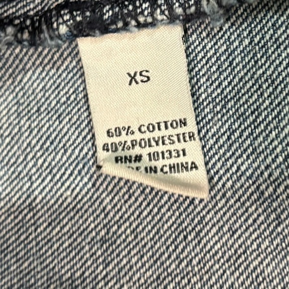 REFUGE - SIZE XS (OVERSIZED) - DARK WASH DENIM WITH LACE-UP FRONT BLACK PANEL - Picture 6 of 10